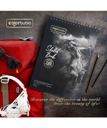 Sketch Book 9x 12  Premium Drawing Paper 100 Sheets of Top Spiral Bound Drawing Pad for Adults and Kids  1 Pack (68LB/100GSM) - Buy Online on SooperMarket.com