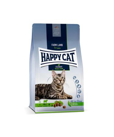 Happy Cat 70547 - Culinary adult pasture lamb - cat dry food for adult cats and hangover - 300 g content lamb 300 g (1 Pack)