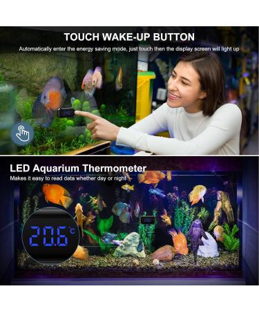 Ankilo Aquarium Thermometer - Digital Touch Screen LED Temperature Meter for Freshwater & Marine Reptiles - Buy Online on SooperMarket.com