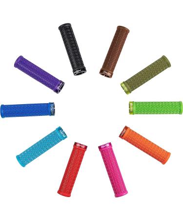 Funn Holeshot Mountain Bike Grips - Lightweight Ergonomic Handlebar Grips with Single Lock On Clamp for MTB/BMX - Purple - Buy Online on SooperMarket.com