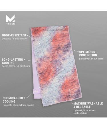 MISSION Max Plus Antimicrobial Cooling Neck Towel - Prism Papaya Punch | UPF 50 Sun Protection - Buy Online on SooperMarket.com