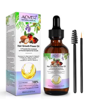 SIKOT Hair Growth Oil With Rosemary Oil Castor Oil Batana Oil and Coconut Oil Mixed Hair Growth Oil to Help Hair Grow Hair Oil for Helps to Grow Hair Strengthen Hair and Get Healthy Scalp - 60ML