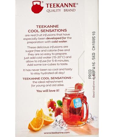 Teekanne Strawberry & Orange Cold Brew Tea Infusion - 18 Teabags - Buy Online on SooperMarket.com