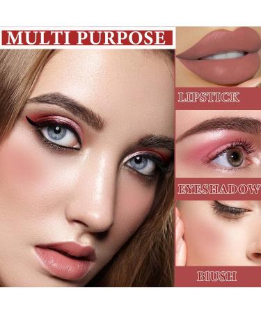 2 in 1 Matte & Liquid Lipstick Set - Waterproof Velvet Gloss Long Lasting Nude Lip Color for Women - Buy Online on SooperMarket.com