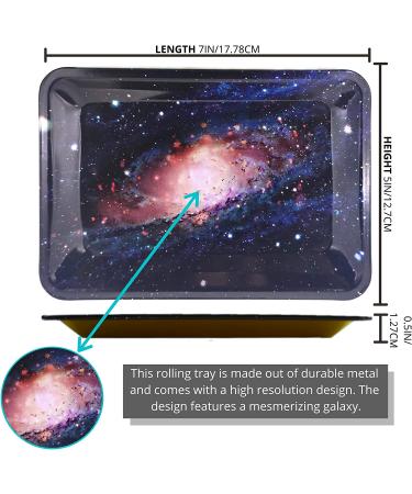 Blue Galaxy Rolling Tray - Small Size (Pack of 1) - Buy Online on SooperMarket.com