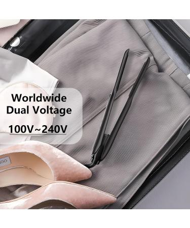 DSHOW Pencil Flat Iron - Mini Hair Straightener for Short Hair Pixie Cuts & Bangs Tourmaline Ceramic Adjustable Temperature Auto Shut Off - Black - Buy Online on SooperMarket.com