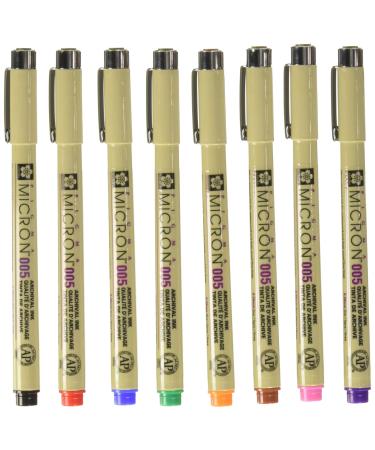 Sakura Pigma Micron 005 8 Color Set Water Based Pigment for Illustration