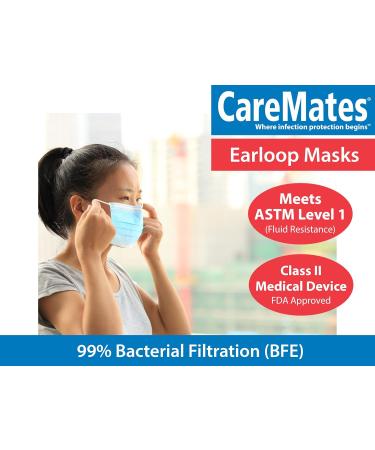 Soft Disposable 3-Ply Earloop Masks - 99% Bacterial Filtration Fluid Resistant Breathable - 20 Count - Buy Online on SooperMarket.com