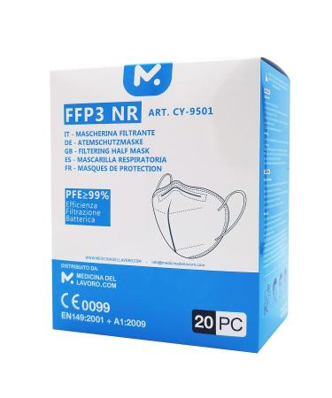 Buy 20 CE Certified FFP3 Respiratory Masks - 5-Layer Dust & Particle Protection PFE 99% | Medical Safety Masks International Shipping - Buy Online on SooperMarket.com