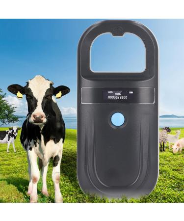 Portable Pet ID Microchip Reader | 134.2kHz Black Rechargeable Animal Chip Scanner | Pet Tag Scanner for Global Shipping - Buy Online on SooperMarket.com