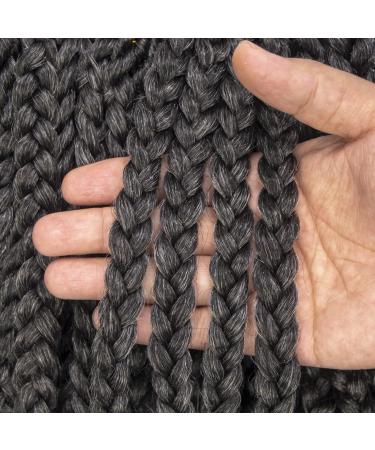7 Packs 10 Goddess Box Braid Crochet Hair with Toni Curl Ends - Ombre Gray Bohemian Box Braids for Black Women & Kids - 105 Strands T1B/Gray - Buy Online on SooperMarket.com