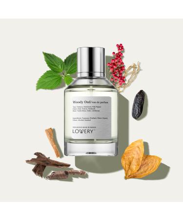 LOVERY Woody Oud Perfume Inspired by T. F.ord Oud Wood EDP Long Lasting Perfume for Women & Men Clean Fragrance Perfume Spray 100ml Perfumes for Womens Birthday Birthday Gifts for Mom - France Woody Oud France