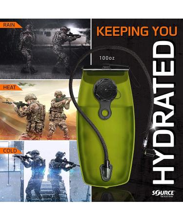 Source Tactical ILPS 3L Low Profile Widepac Bladder with High-Flow Valve - Leakproof Closure - UTA Rapid Refill Adaptor - 100oz - Buy Online on SooperMarket.com
