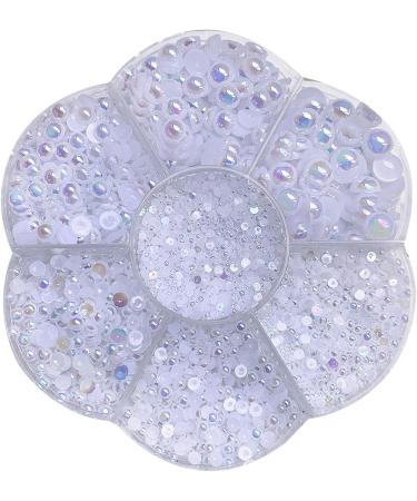 Fashion Half Beads Nail Art Decorations In Various Show Your Charm For Women And Girls Nail Art Accessories Multi-Color - Buy Online on SooperMarket.com