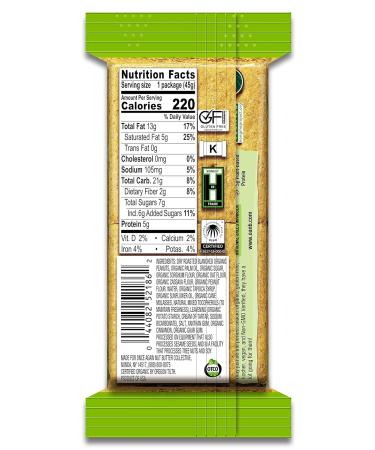 Organic Peanut Butter Graham Cracker Sandwiches - Gluten Free & Non-GMO - Vegan & Kosher - 8 Pack Box - Buy Online on SooperMarket.com