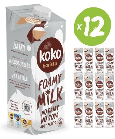 Koko Barista 12 x 1L | Foamable Delicious Plant Based Barista Milk | Ambient Long Life | Allergen Free | Healthy & Vegan | Sustainably Grown Farmed and Produced | No Monkey Business - Buy Online on SooperMarket.com