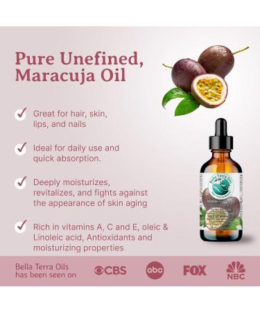 Pure Maracuja Oil for Lustrous Hair & Radiant Skin Lightweight & Non-Greasy 120 ml. Bella Terra Oils 120 ml (Pack of 1) - Buy Online on SooperMarket.com