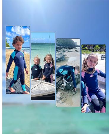 XUKER Kids 3mm Neoprene Wetsuit - Full Body Dive Suit for Diving, Snorkeling, Swimming - Girls Pink (Size 12) - Buy Online on SooperMarket.com