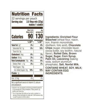 Buy Betty Crocker Oatmeal Chocolate Chip Cookies - 496g Pack | International Shipping Available - Buy Online on SooperMarket.com