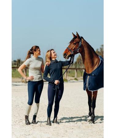 Horze Tessa Women's Silicone Full Seat Riding Tights - Peacoat Dark Blue, Size 30 - Buy Online on SooperMarket.com