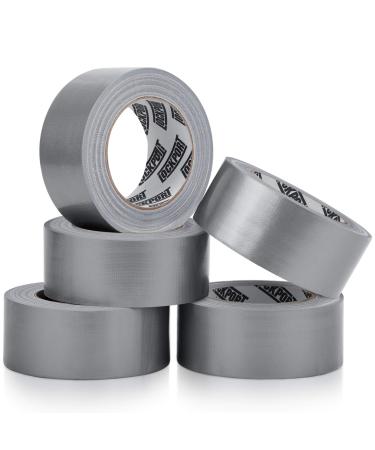Duct Tape Heavy Duty - 5 Roll Multi Pack - Silver 90 Feet x 2 Inch - Strong Flexible No Residue All-Weather and Tear by Hand - Bulk Value for Do-It-Yourself Repairs Industrial Professional Use 1.88 inch x 30 yards 5-Pack Silver