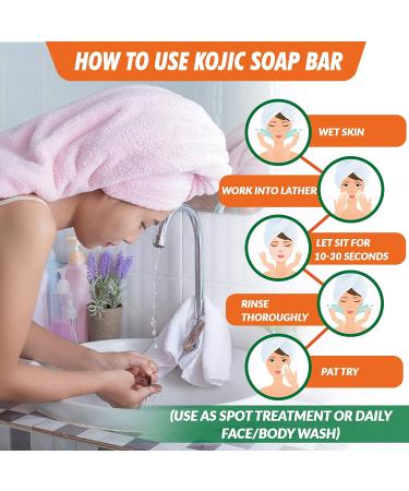 Kojic Acid Soap Face & Body Wash - Natural Acne Scar Remover & Skin Corrector - 4oz Handcrafted in USA - Buy Online on SooperMarket.com