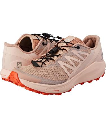 Salomon Women's Sense Ride 4 Trail Running Shoes - Sirocco/Peachy Keen/Red Orange - Size 9 - Buy Online on SooperMarket.com