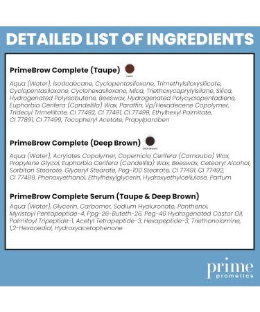 PrimeBrow Complete: 3-in-1 Eyebrow Care for Mature Women - Tints Shapes & Growth Serum in Taupe | Shop Internationally - Buy Online on SooperMarket.com