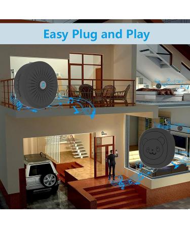 Allomn Pet Training Doorbell - Wireless Communication System with Adjustable Volume 1 Receiver & 2 Transmitters - Ideal for Dog Training - EU Connector - Buy Online on SooperMarket.com