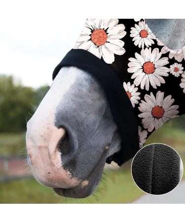 Harrison Howard Soft Fleece Stretchy Horse Head Hood with Zipper - Comfortable All-Covered Design - Large Daisy - International Shipping Available - Buy Online on SooperMarket.com