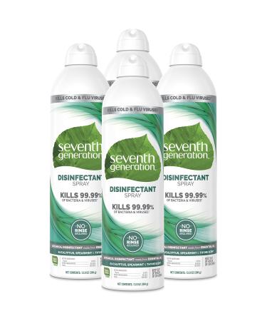 Seventh Generation Disinfectant Spray, Eucalyptus Spearmint & Thyme Scent, 13.9 Ounce (Pack of 4)