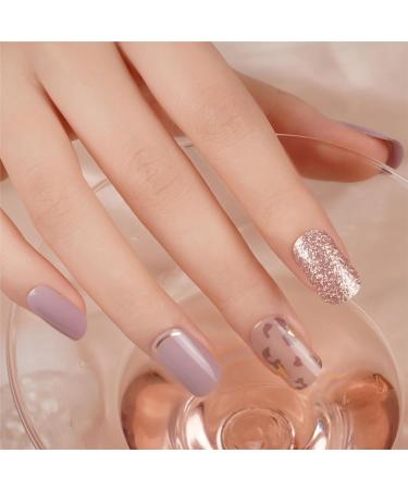 DANNI & TONI 28 Semi-Cured Gel Nail Polish Strips (Sexy Savannah) - Salon-Quality Manicure Stickers with Shimmer Powder and Foil Stamping Print - Buy Online on SooperMarket.com