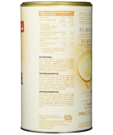 Caotina Blanc White Chocolate Tin 500g - Pack of 6 | Premium Swiss White Chocolate Treats | International Shipping Available - Buy Online on SooperMarket.com