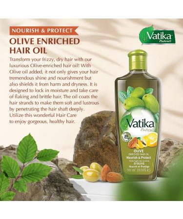 Dabur Vatika Naturals Enriched Hair Oil - Moisturizing & Strengthening Hair Oil for Healthy Scalp and Silky Hair (Olive Pack of 3) - Buy Online on SooperMarket.com