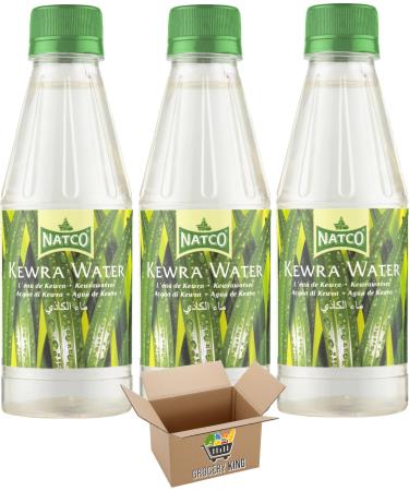Kewra Water Bottle 3x310ml | Screwpine Essence Pandan Water Kevda Water | Gives Floral Aroma For Drinks & Dishes Grocery King Kewra Water Bottles 3x310ml