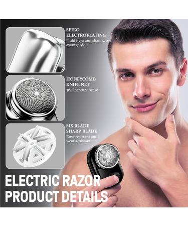 Mini Electric Shaver 2024 | Fast Charging Portable USB Razor with Mirror | Powerful Men's Beard Trimmer (Blue - Buy Online on SooperMarket.com