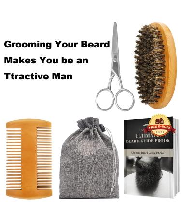 Complete Beard Growth Kit for Men - Beard Roller, Wash, Serum, Oil, Balm, Brush, Comb, Scissor, eBook - Perfect Beard Grooming and Care Gift Set - Buy Online on SooperMarket.com