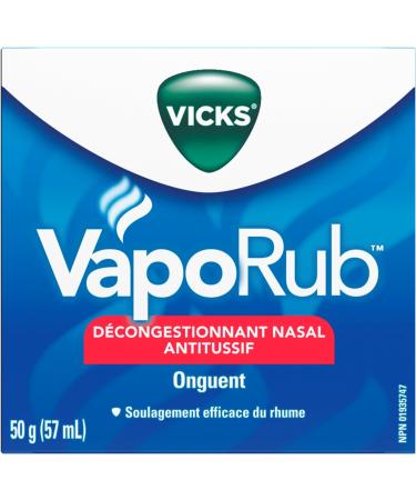 Vicks VapoRub Nasal Decongestant Cough Suppressant Relief from Cold Aches & Pains Chest Rub Ointment Original scent 50 g/57 mL 57 mL Original - Buy Online on SooperMarket.com