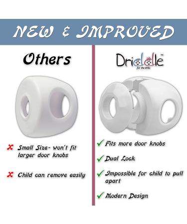 New & Improved - Door knob Baby Safety Cover - 5 Pack - Deter Little Kids from Opening Doors with A Child Proof Door Handle Lock - Driddle - Buy Online on SooperMarket.com