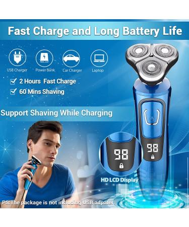 iwoole Electric Razor for Men - Wet Dry Rechargeable Shaver with Beard/Nose Trimmer | Cordless Face Shaver for Teens | USB Travel Grooming Tool - Buy Online on SooperMarket.com
