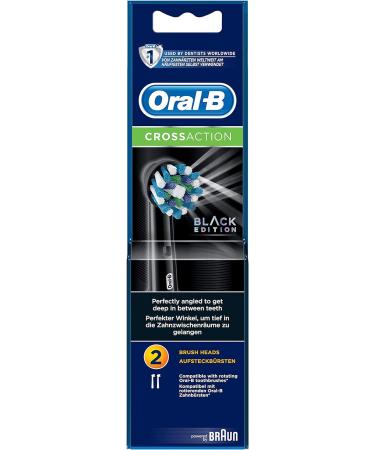 Oral-B Cross Action Black Electric Brush Heads - Pack of 2 - Buy Online on SooperMarket.com