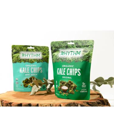 Rhythm Superfoods Kale Chips Variety Pack - Original, Zesty Nacho, Kool Ranch, Mango Habanero - 2.0 Oz (Pack of 4) - Organic, Non-GMO, Vegan, Gluten-Free Superfood Snacks - Buy Online on SooperMarket.com