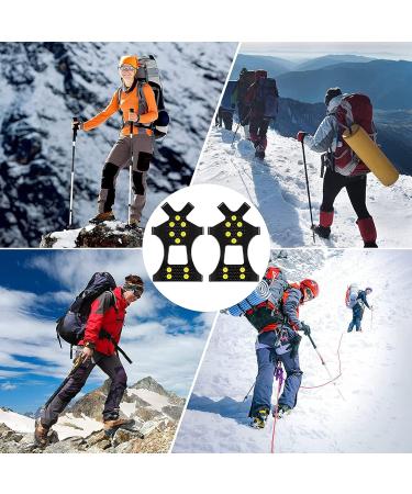 Anti-Slip Shoe Spikes - Crampons for Winter Sports & Outdoor Adventures | 15 Substitute Snow Spikes - Buy Online on SooperMarket.com