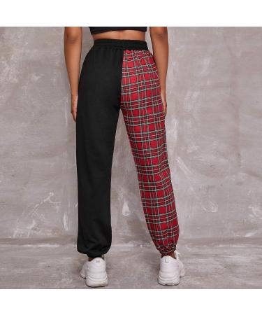 WILLBEST Sport Pants for Women Running Jogger Causal Athletic Workout Sweatpants Ladies Loose Fit Trouser Tracksuit Bottoms Activewear 5507-djufh-red#1 M - Buy Online on SooperMarket.com