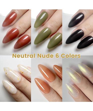 YTD LIKOMEY UV Nail Polish Shellac Set - 6 Translucent Colors Base & Top Coat 8 PCs 7.5ml Gel Kit for Professional Manicures - Buy Online on SooperMarket.com
