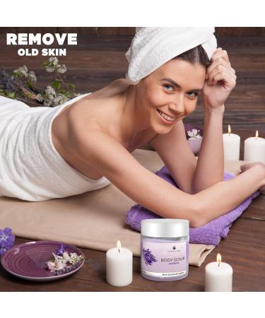 Buy Lavender Body Scrub - 28 Oz Dead Sea Salt Exfoliator for Acne & Ingrown Hairs | Natural & Organic Skincare for Men & Women - Buy Online on SooperMarket.com