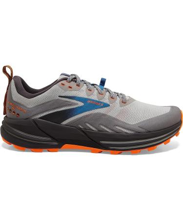 Brooks Cascadia 16 Men's Trail Running Shoe - Oyster Mushroom/Alloy/Orange - Size 12 - Buy Online on SooperMarket.com