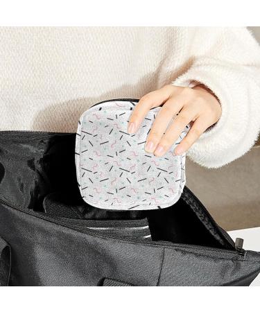 Memphis Line Pattern Sanitary Napkin Storage Bag | Portable Period Bag for Women & Teens - Multi-colored | 1Pcs - Buy Online on SooperMarket.com