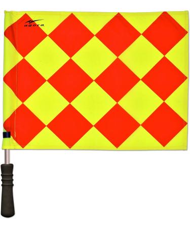 AGORA Pro Line Duo Premium Rotating Soccer Referee Flags with Case - Red/Yellow - Buy Online on SooperMarket.com