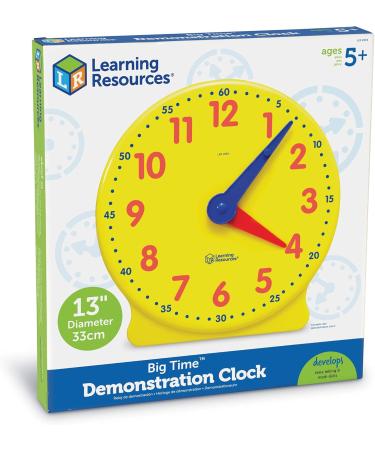 Buy Learning Resources Big Time Learning 12-Hour Learning Clock - Educational Toys for Kids - International Shipping Available - Buy Online on SooperMarket.com
